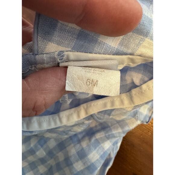 Bailey Boys 100% Linen Gingham Dressy Short Bubble $66 Baby Boys Sz 6 Months - Picture 3 of 9